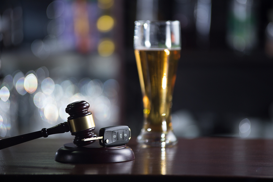 Dui Concept Law Gavel, Alcohol And Car Keys On A Wooden Desk, D